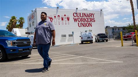 Culinary union las vegas - Culinary Union Secretary-Treasurer Ted Pappageorge fires up the crowd before Vice President Kamala Harris speaks to members and guests at union headquarters in Las Vegas on Wednesday, Jan. 3, 2024.